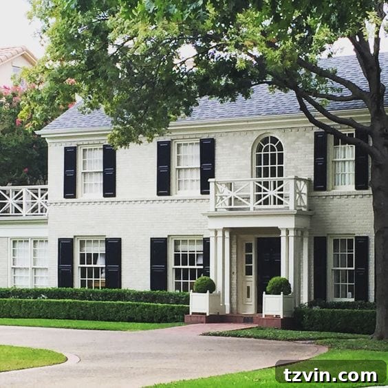 Transforming Brick Exteriors with Limewash 10 Limewash Brick Exterior Plans | blesserhouse.com - A full exterior brick house makeover plan using real slaked limewash paint and trim color options for a classic European look.