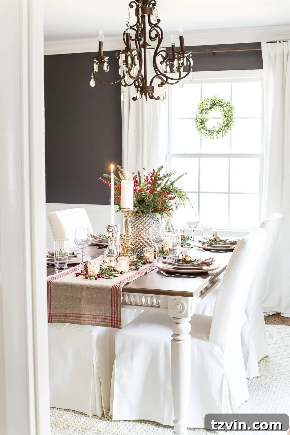 Yuletide Mercury Shimmer 3 Budget-Friendly Mercury Glass Christmas Tablescape Ideas