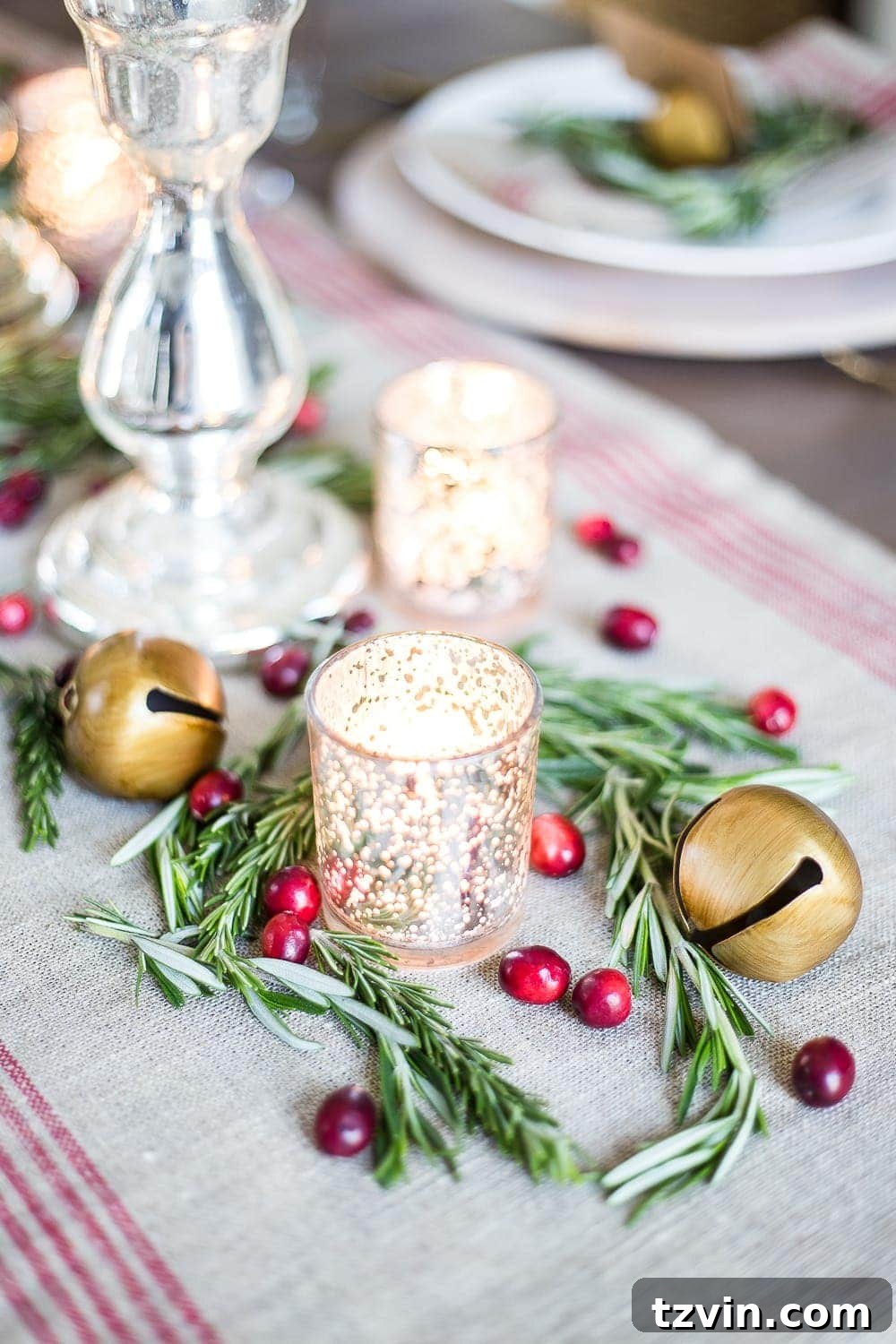 Yuletide Mercury Shimmer 7 Easy & Budget Christmas Tablescape Ideas