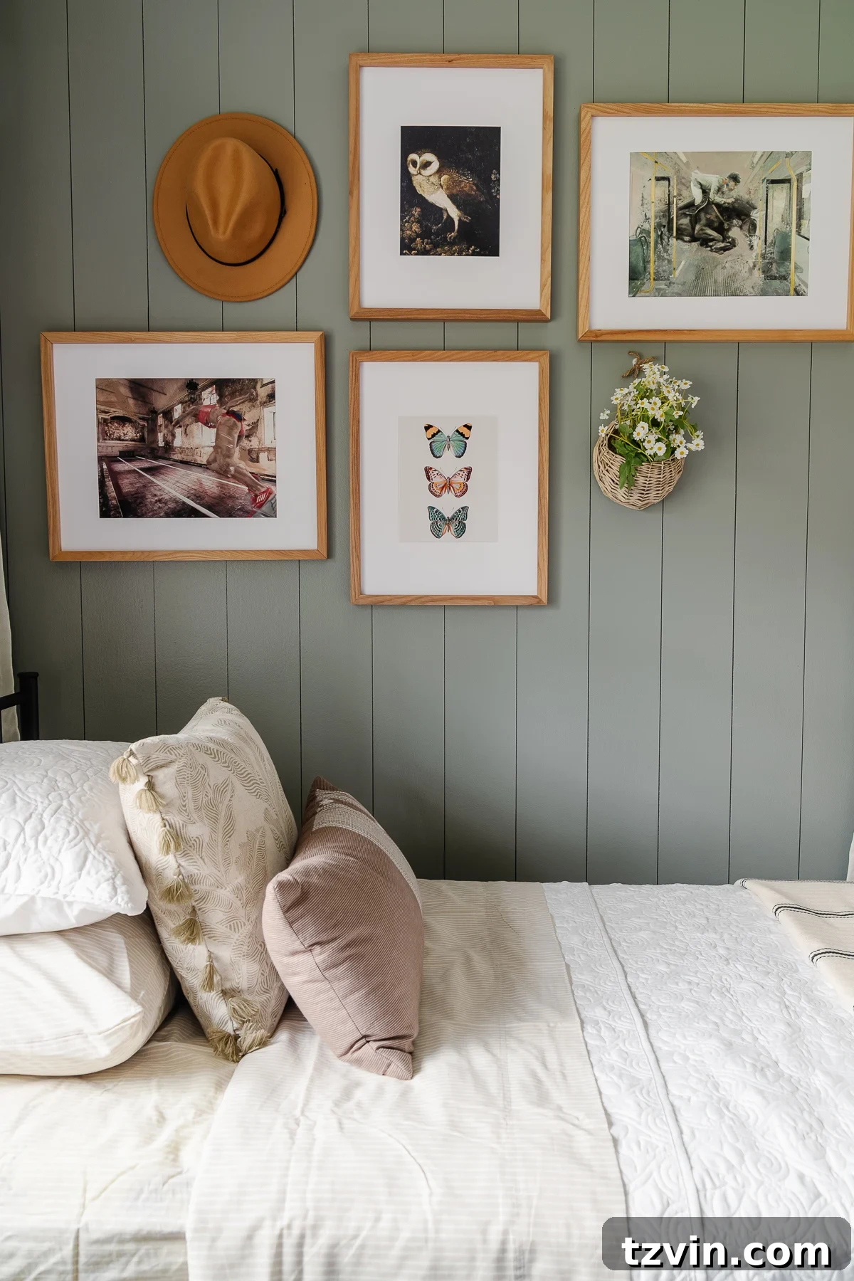 Perfect Gallery Wall Installation 12 gallery wall above a bed