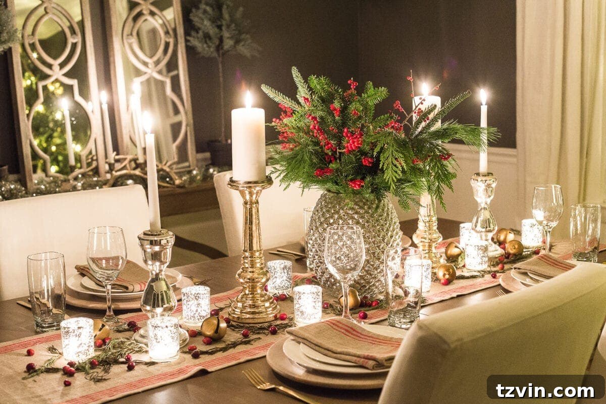 Glow of Christmas: A Candlelight Tour 8 Christmas Night Candlelight Tour | blesserhouse.com - A Christmas night time candlelight home tour with neutral, classic decorating ideas. #christmasdecor #christmascandlelight #christmashometour #candlelighttour