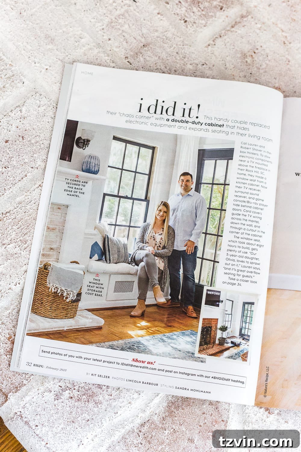 Behind the Scenes with Better Homes and Gardens 6 A stunning shot of the Blesser House DIY window seat featured in Better Homes and Gardens' 'I Did It' column, showcasing creative home renovation and functional design. #diyhome #betterhomesandgardensfeature #windowseatideas #homeimprovement