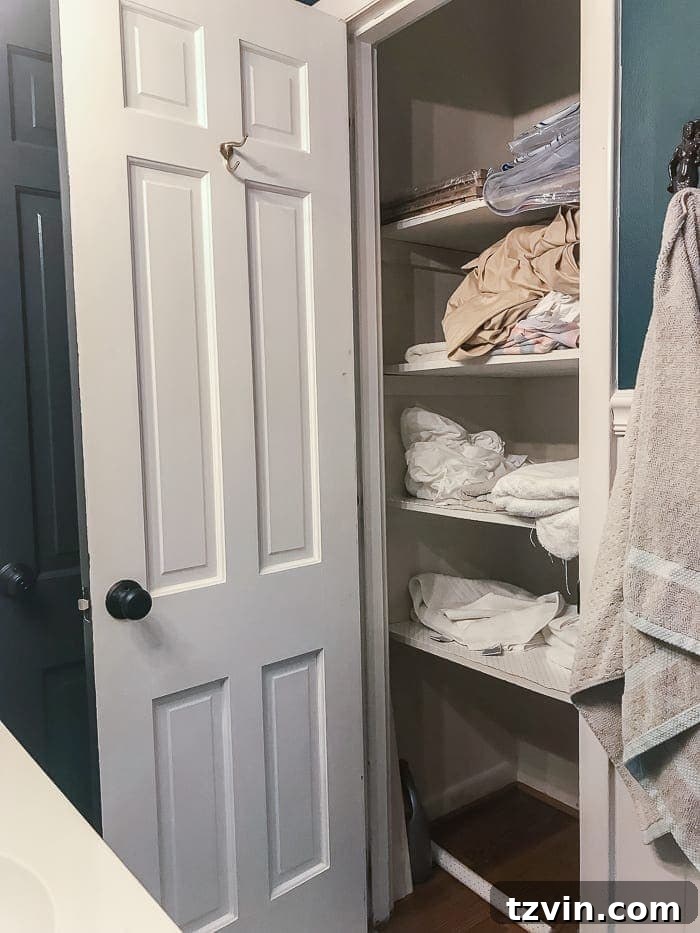 Flawless Bathroom Linen Closet Organization Ideas 3 messy linen closet before