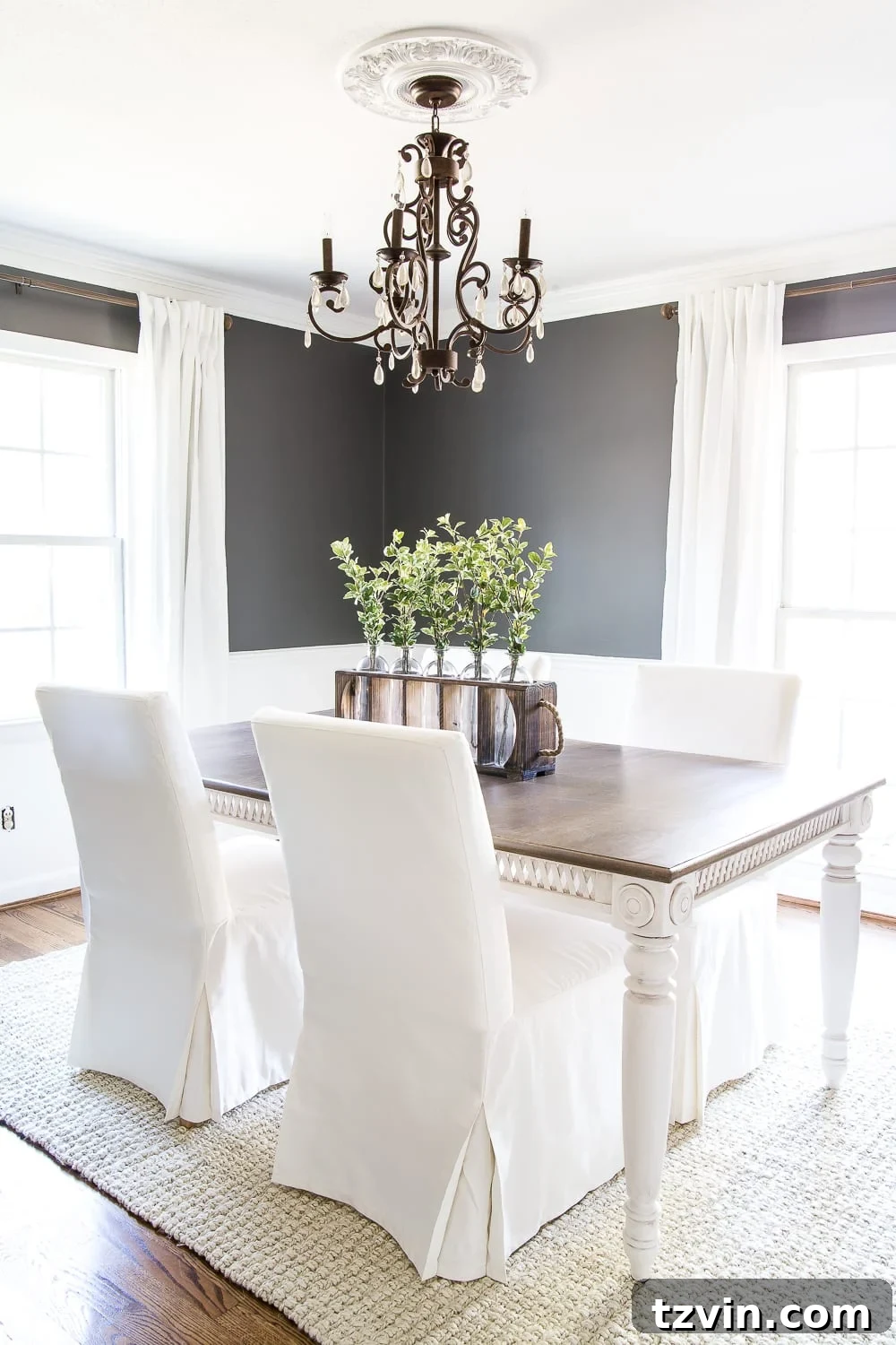 Large abstract acrylic canvas art in neutral tones complementing a stylish dining room setup. #ArtForHome #DecorInspiration #AffordableArt