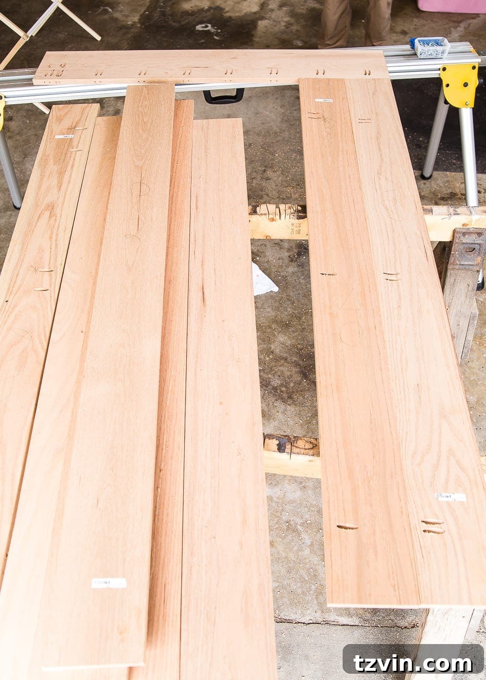 Retrofitted Dining Table: A DIY Project 11 Drilling pocket holes with a Kreg Jig