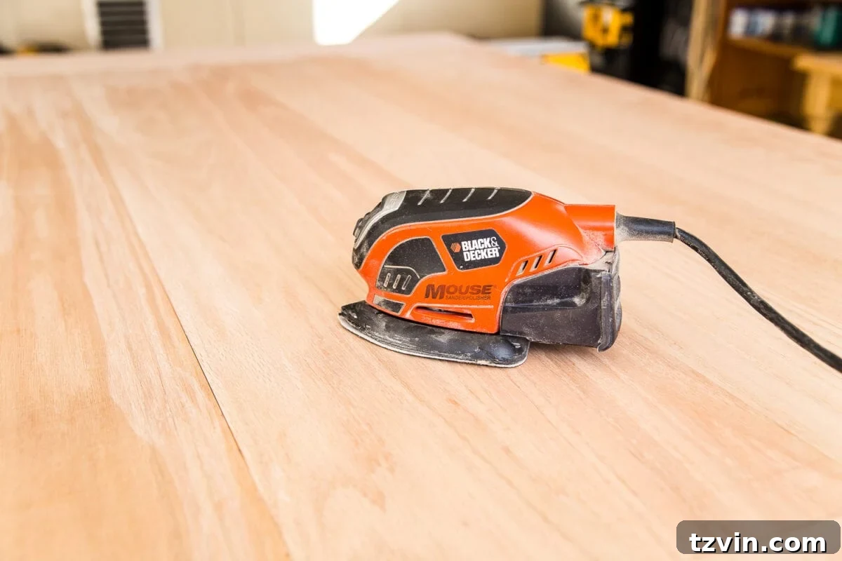 Retrofitted Dining Table: A DIY Project 17 Applying wood conditioner