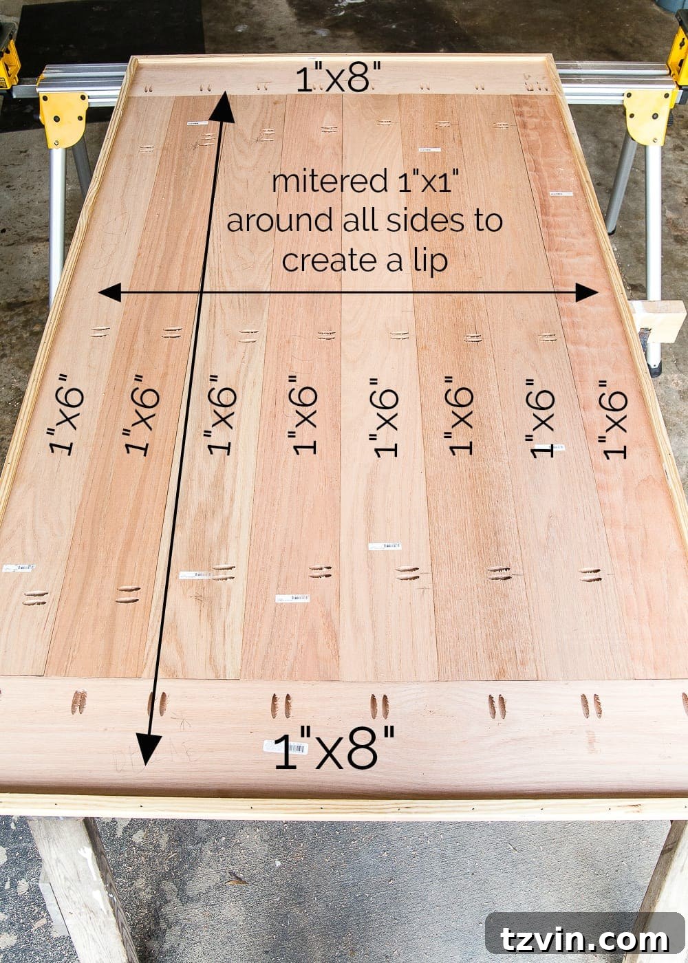 Retrofitted Dining Table: A DIY Project 4 Table top plan