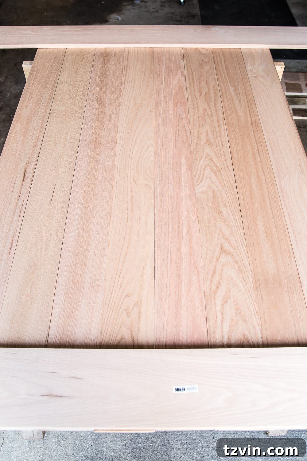 Retrofitted Dining Table: A DIY Project 6 Lining up the 1x6 boards