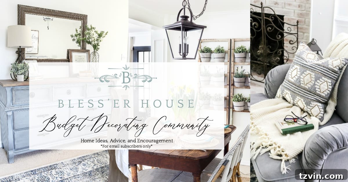 Bless'er House Affordable Style Community 2 A free budget decorating community with thrifty home decorating inspiration, advice, free printables, tutorials, and encouragement.