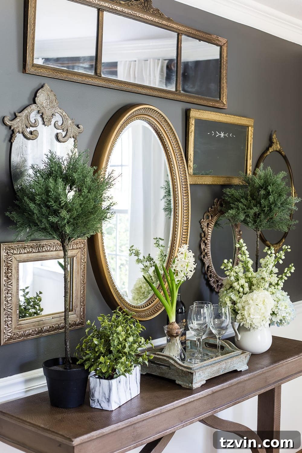2018 Summer House Tour 15 Summer Home Tour - Mirror Gallery Wall