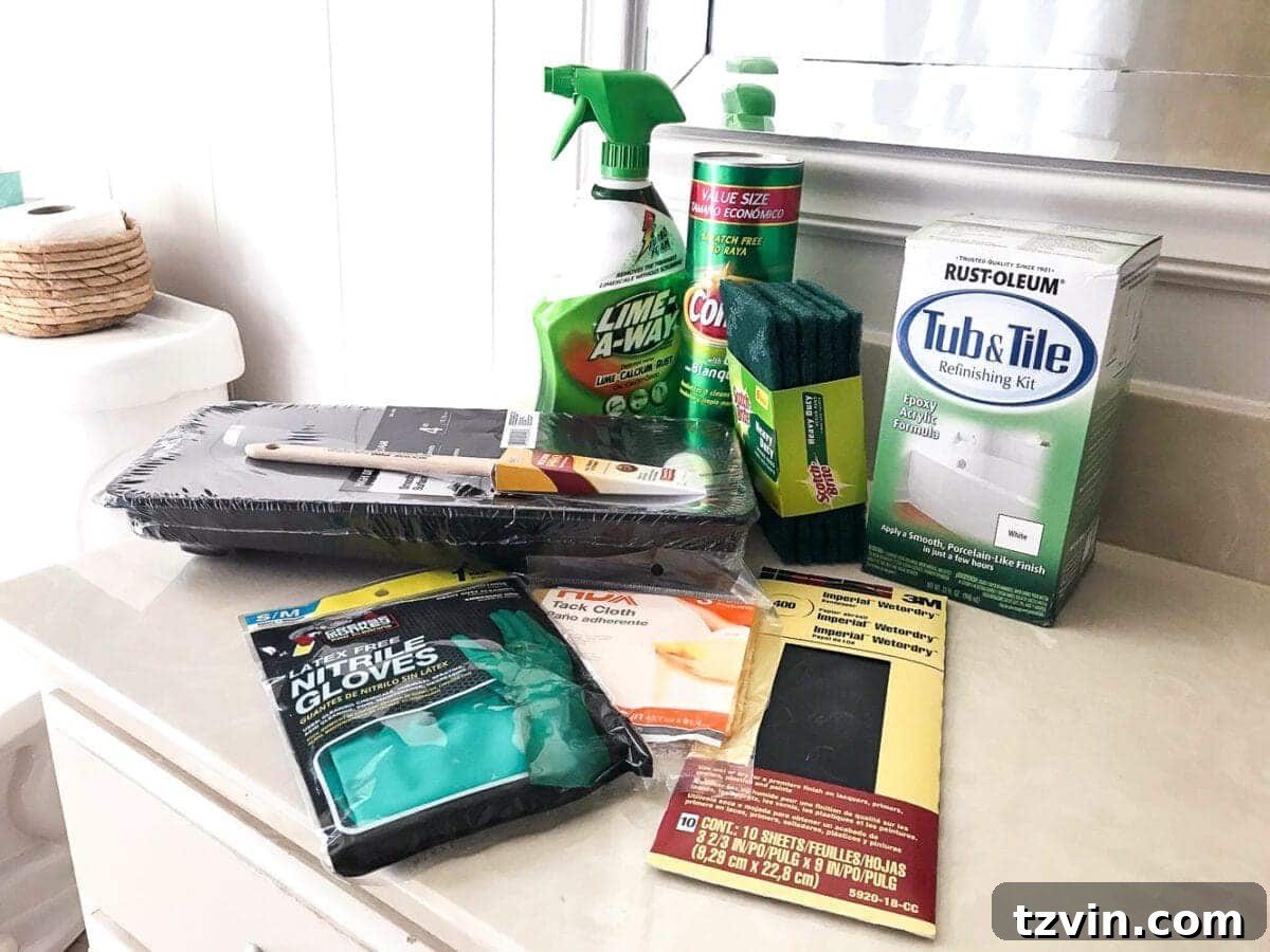 Rustoleum Tub and Tile Refinishing Kit in Use