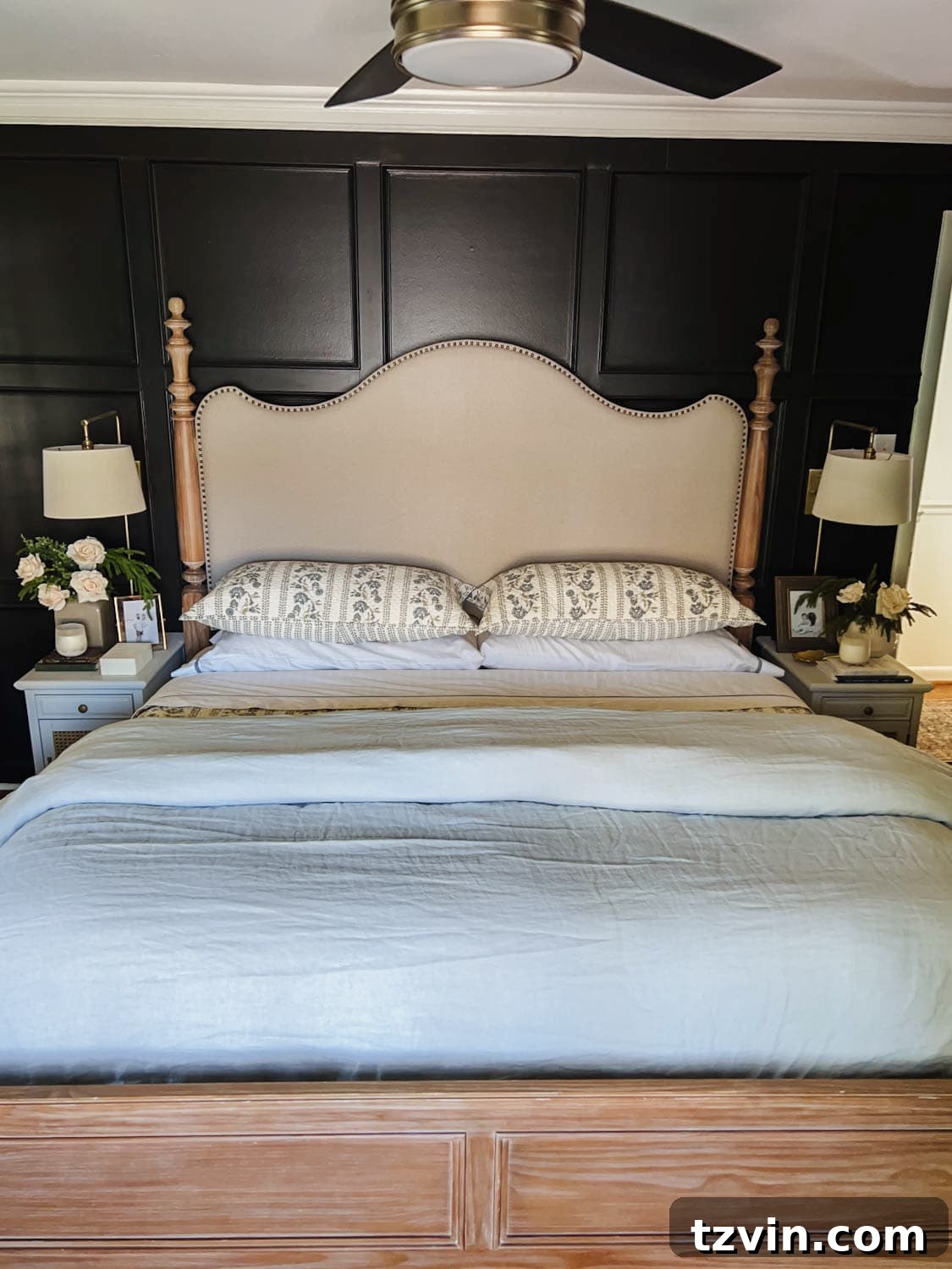 Mastering the Magazine Bed Look 12 Stacked sleeping pillows on a bed
