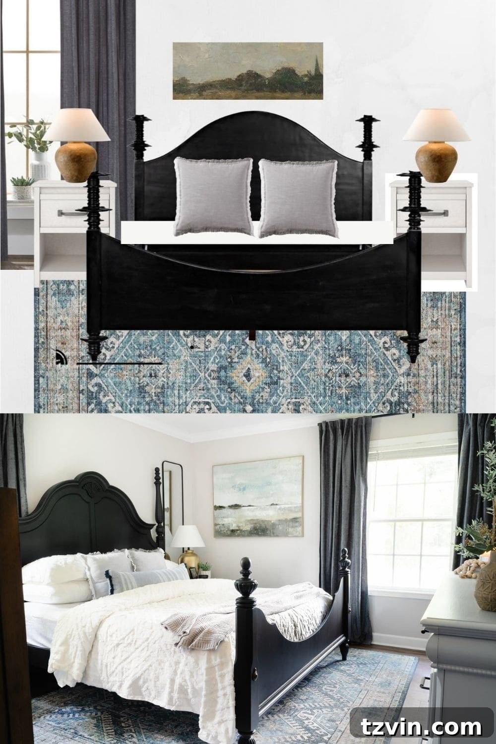 Create Stunning Room Mood Boards with Canva 2 Dreamy bedroom mood board design for home decor inspiration