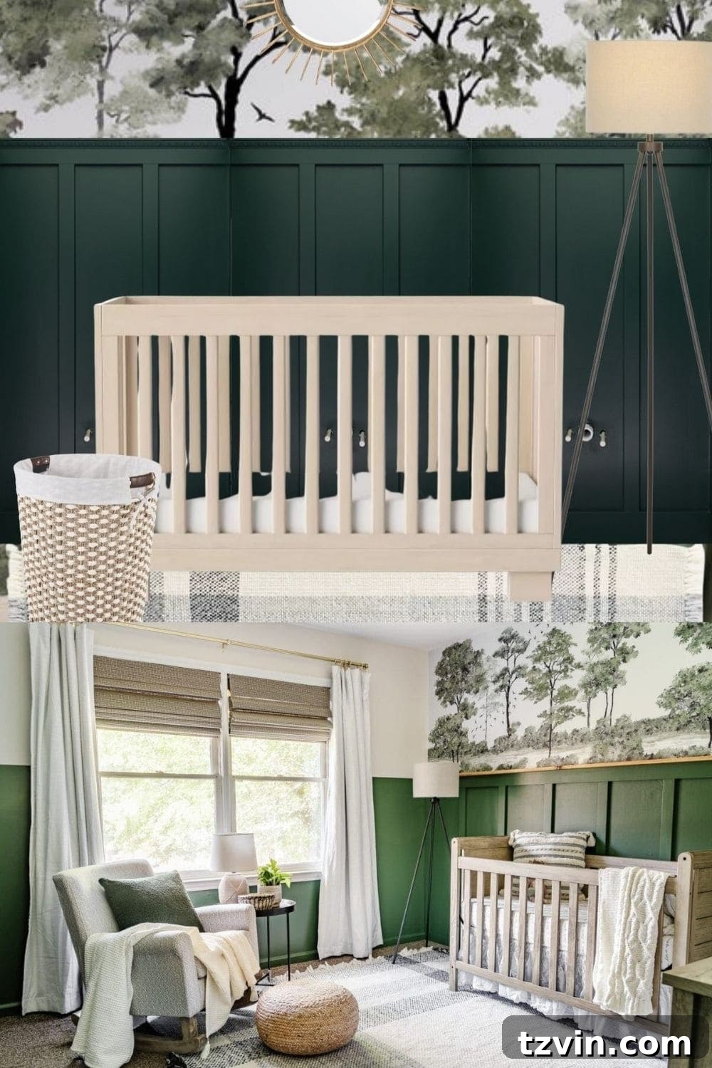 Create Stunning Room Mood Boards with Canva 3 Charming nursery mood board design with woodland theme