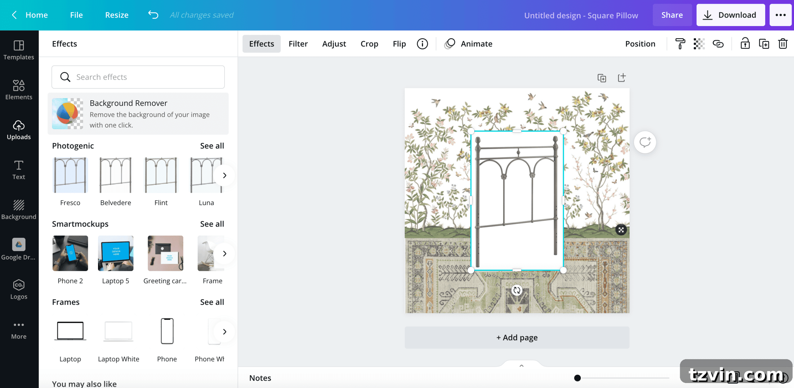 Create Stunning Room Mood Boards with Canva 8 Utilizing Canva Pro's background remover for mood board images