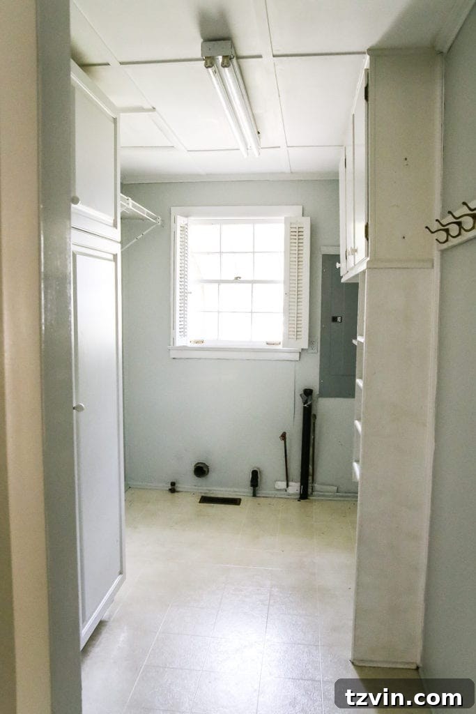 Our Vinyl Tile's 10-Month Durability Test 3 Laundry room before