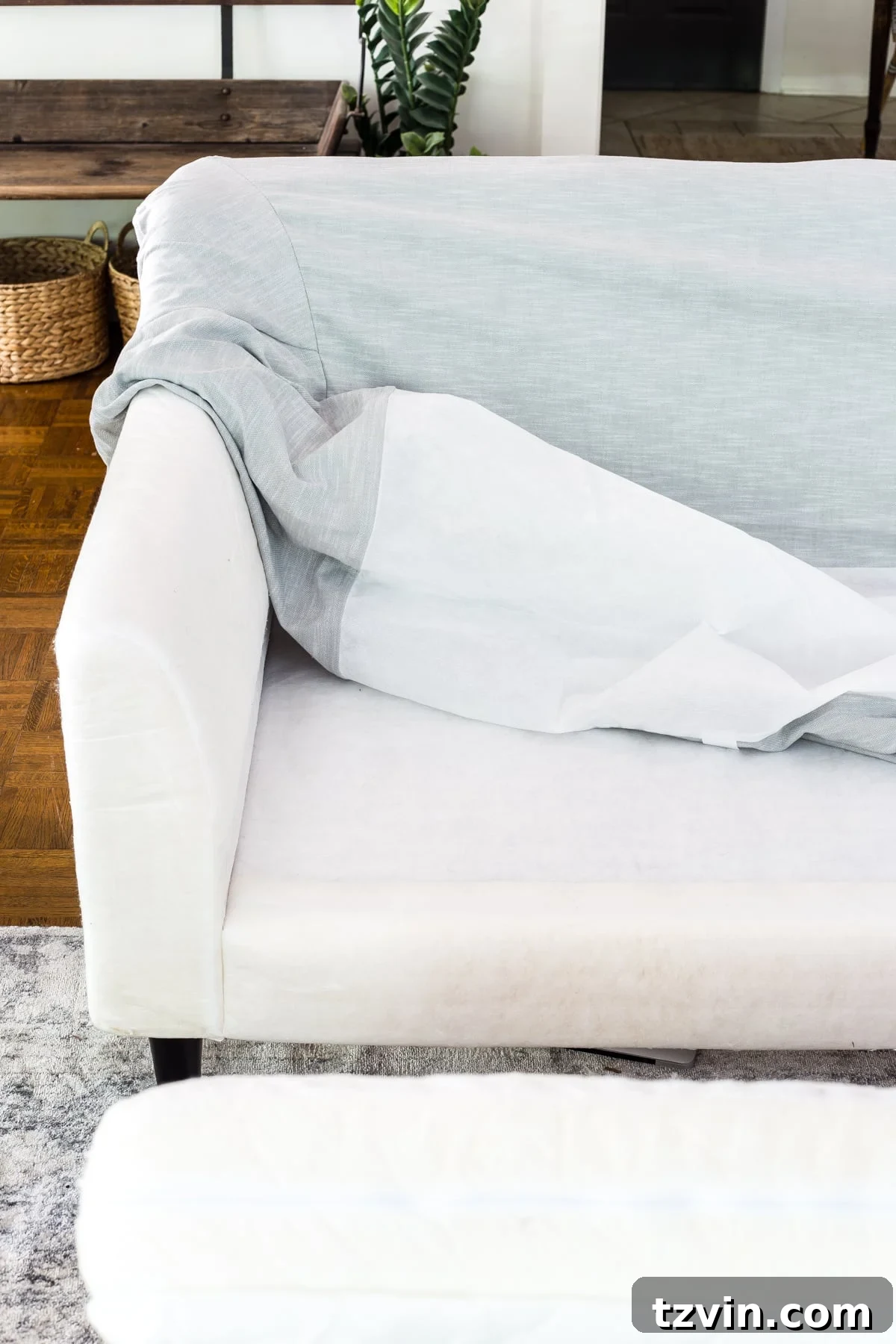 IKEA Farlov sofa with premium Bemz slipcover