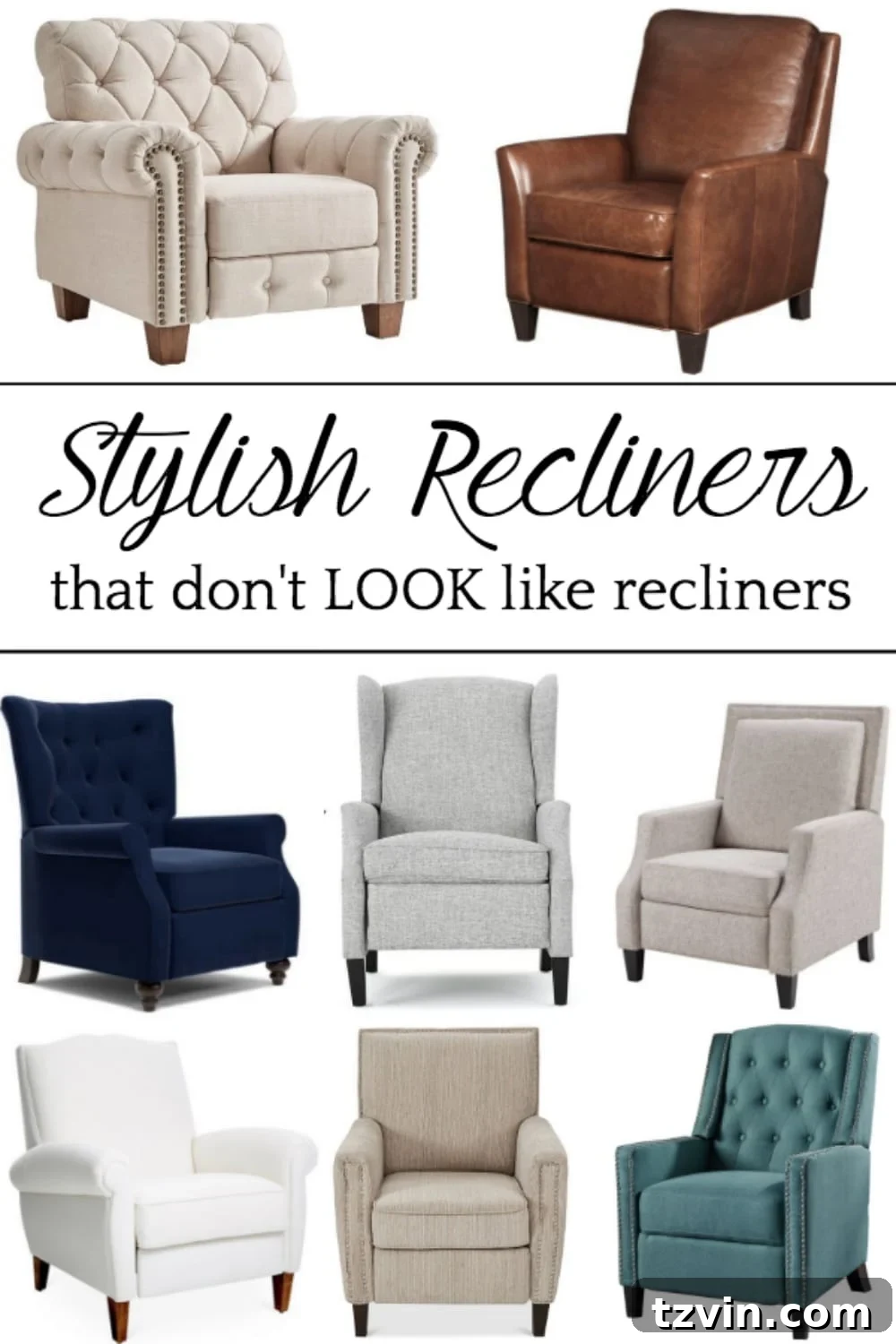 Chic Recliners Without Breaking the Bank 2 22 stylish recliners for a budget-friendly home decor. Modern and comfortable recliners that don't look like traditional bulky recliners. Find affordable design solutions.
