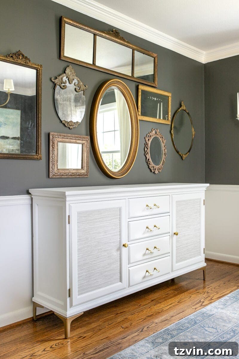 30 Must-Have Home Decor Treasures from Thrift Stores 11 Mirrors found while thrift shopping, thoughtfully arranged into a cohesive gallery wall.