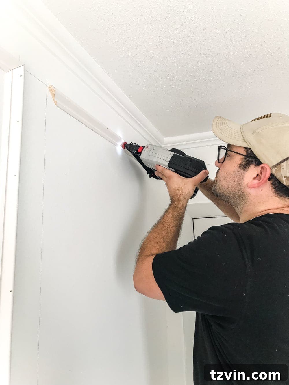 Frame Your Art: DIY Molding Mastery 11 brad nailer for attaching picture frame molding