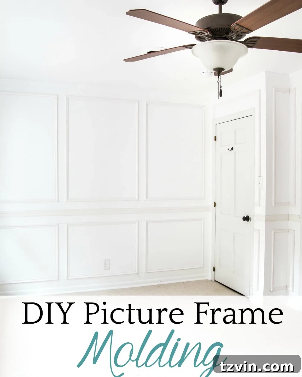 Frame Your Art: DIY Molding Mastery 19 A step-by-step tutorial for hanging picture frame molding wainscoting and a shortcut to make it easier. #pictureframemolding #wainscoting #molding