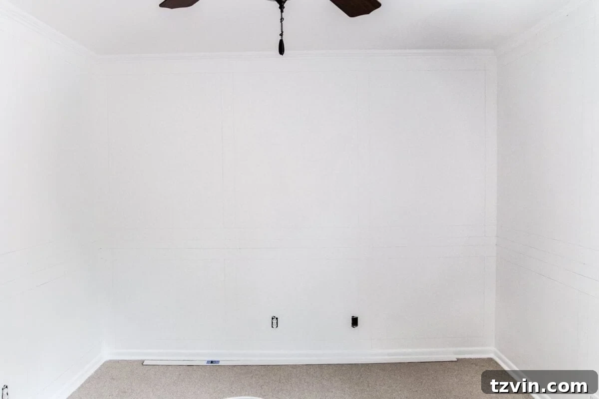 Frame Your Art: DIY Molding Mastery 3 A step-by-step tutorial for hanging picture frame molding wainscoting and a shortcut to make it easier.