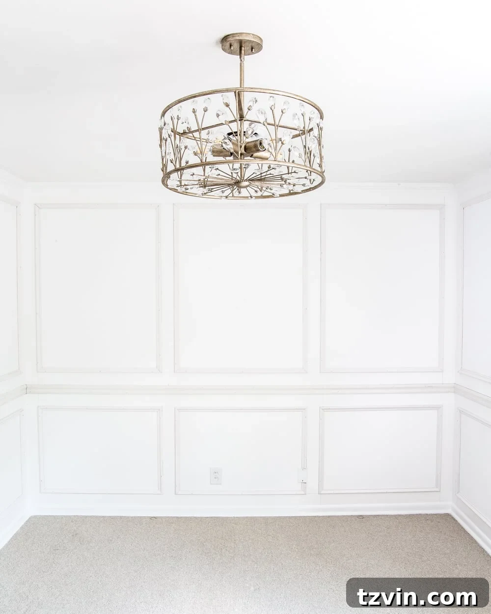 Elevating Nursery Lighting 5 A feminine, vintage, glam lighting update for a baby girl's nursery makeover. #nurserylighting #lightfixture #glamdecor #vintagedecor