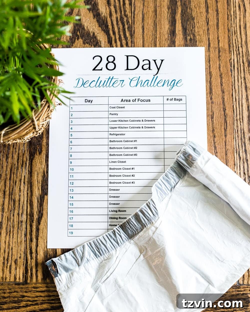 Declutter Your Home: A Printable Guide 3 28 Day Declutter Challenge Checklist