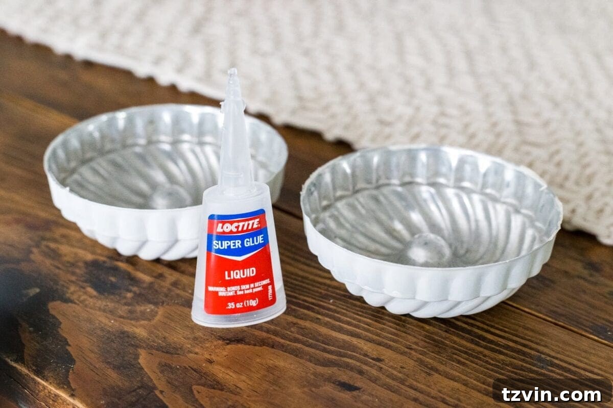 glue two mini bundt pan Jello molds together to make a craft pumpkin