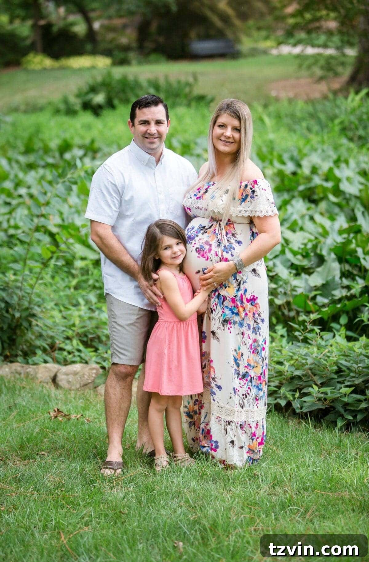 Bare-Belly Truths 10 Candid maternity photo of family embracing