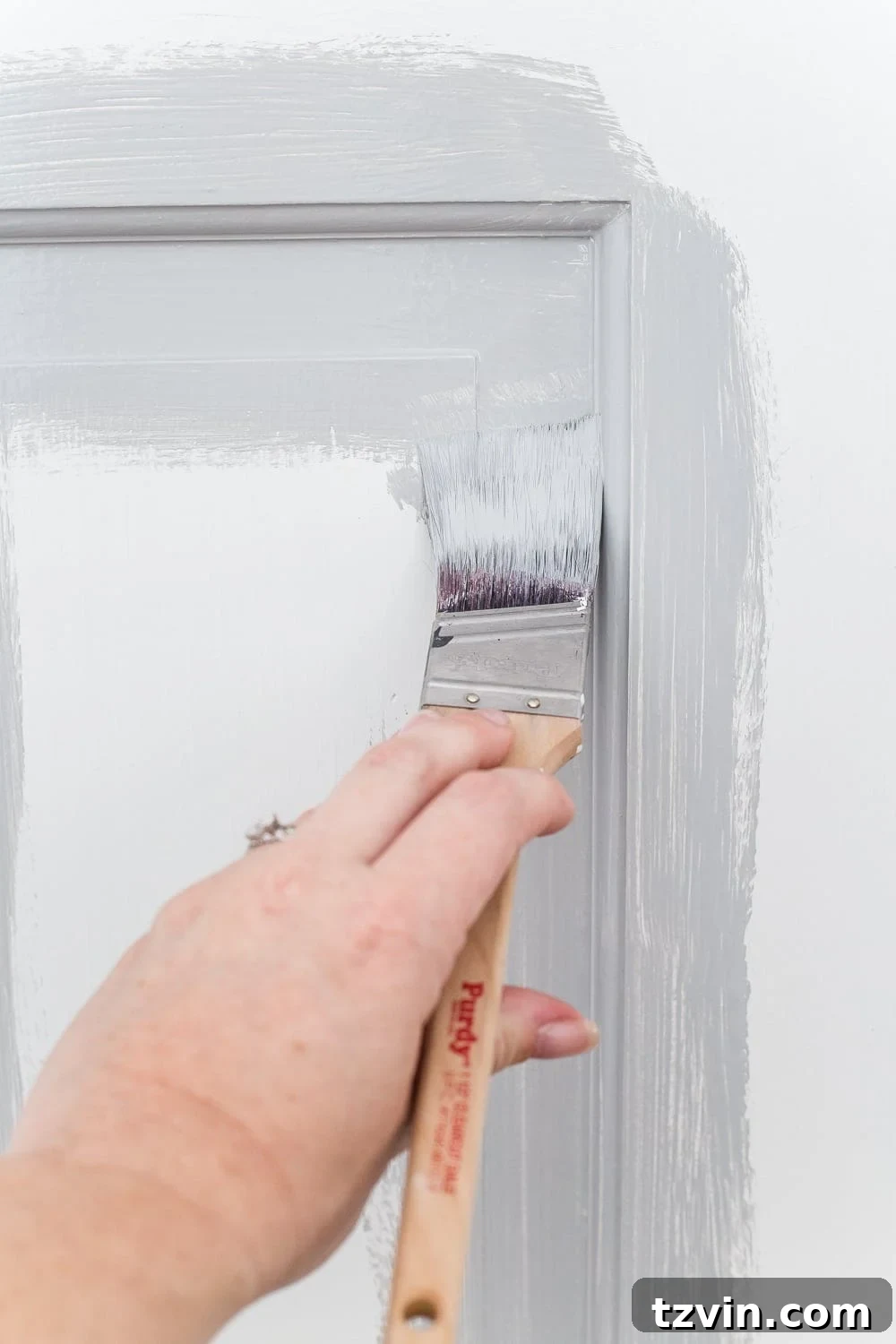 how to paint doors with a brush ensuring smooth coverage