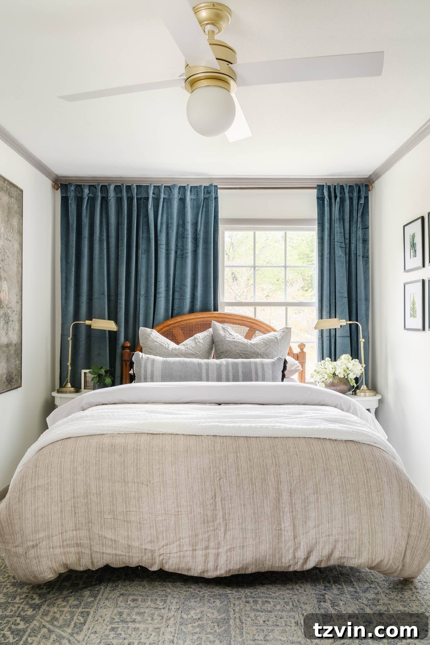 Decorate Smarter: Dodge Common Design Disasters 20 Bedroom with an off-centered window and properly hung curtains