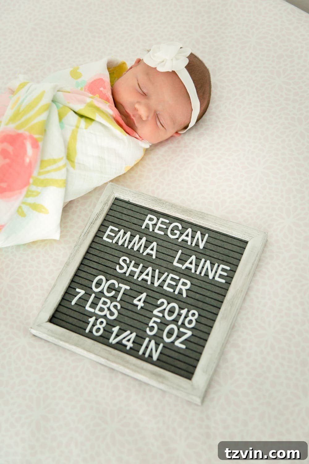 Newborn baby Regan