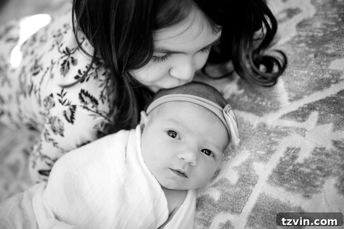 Baby Regan and her sister Olivia