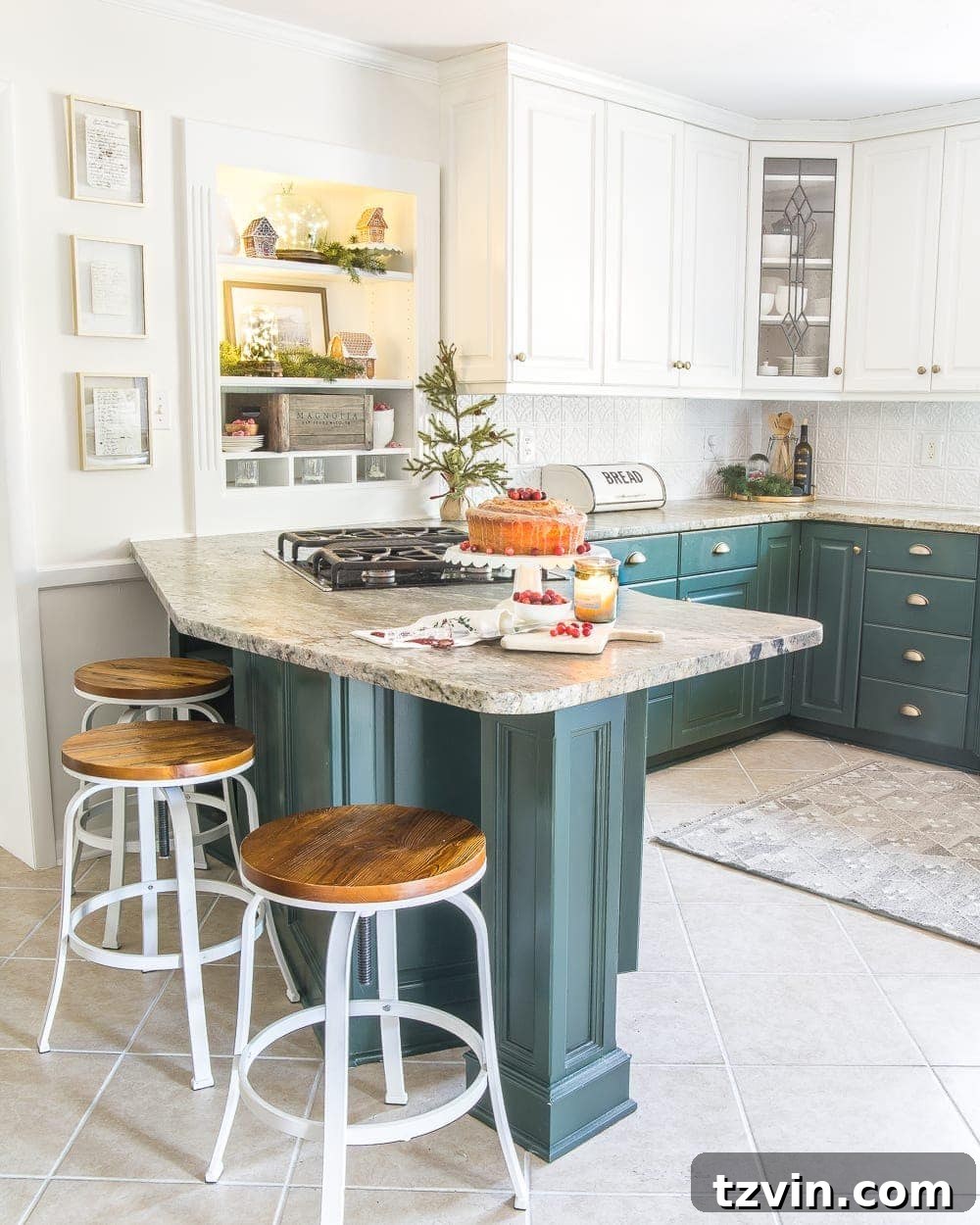 Kitchen Corner with Festive Decor