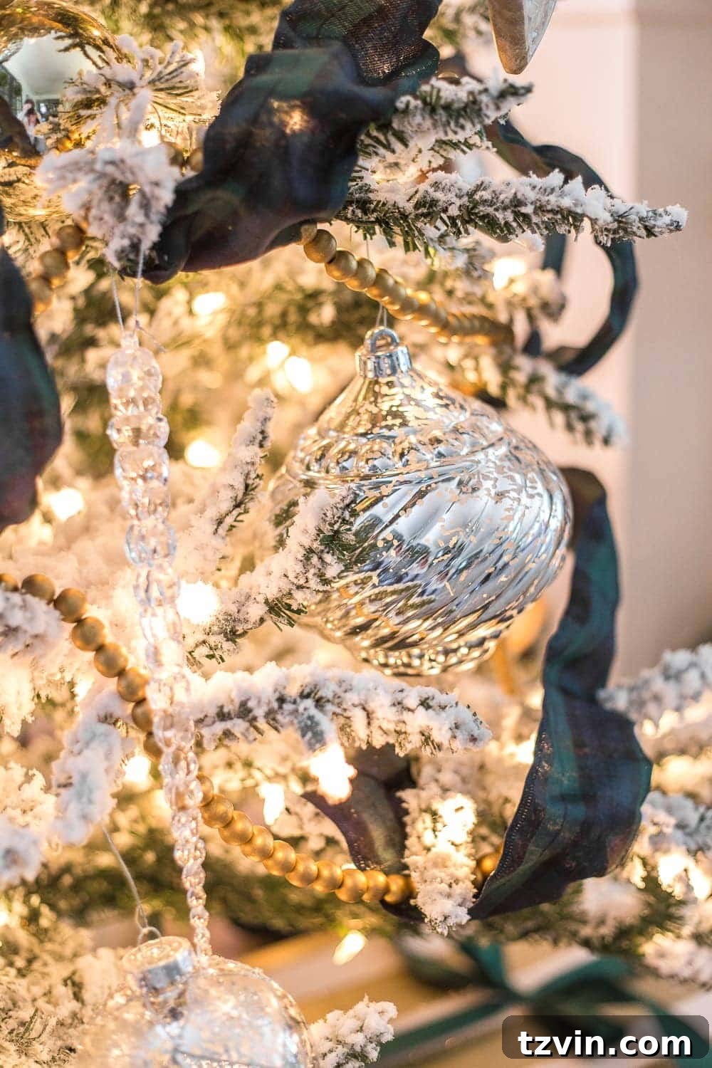 Close-up of Decoupaged Christmas Ornament