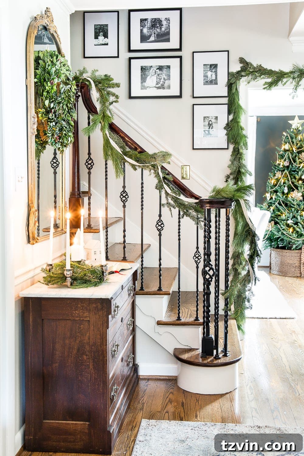 Handmade Holiday Magic: Affordable Christmas Decor for 2024 12 Recycling Christmas tree clippings to make free homemade garland, an eco-friendly and inexpensive decor solution.