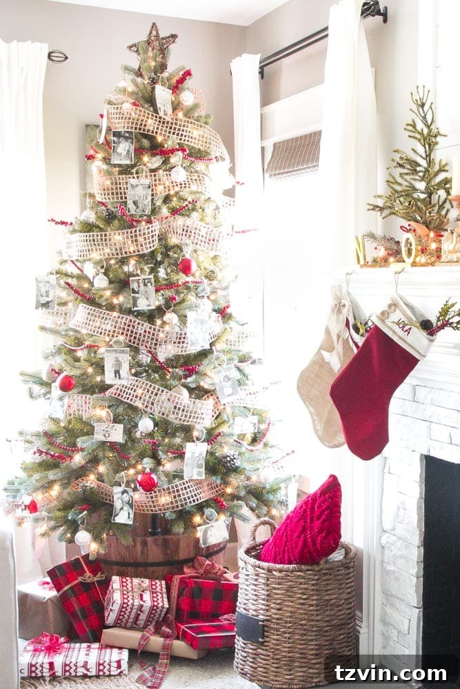 Handmade Holiday Magic: Affordable Christmas Decor for 2024 18 Repurposing a planter as a cheap Christmas tree stand, a clever and stylish solution for holiday decor.