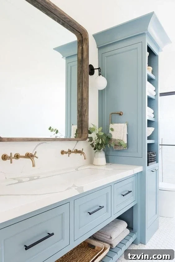 Master Bathroom Refresh Inspiration and Design Blueprint 6 Inspirational blue bathroom cabinets