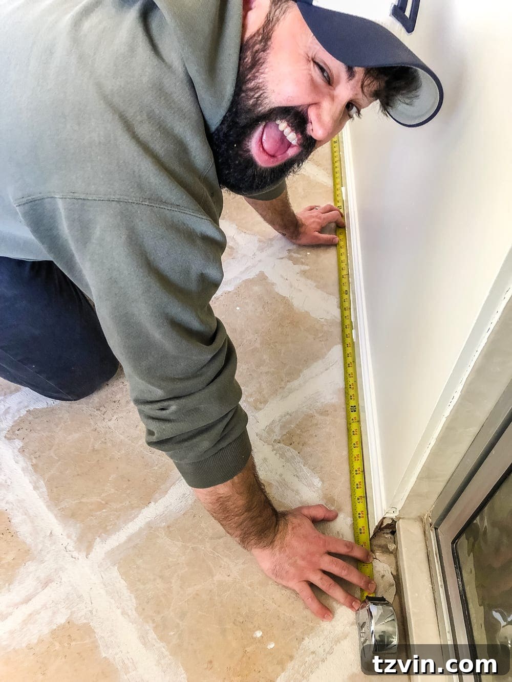 Install Sheet Vinyl Flooring Over Tile The Easy DIY Way 10 Measuring the room to create a sheet vinyl flooring template