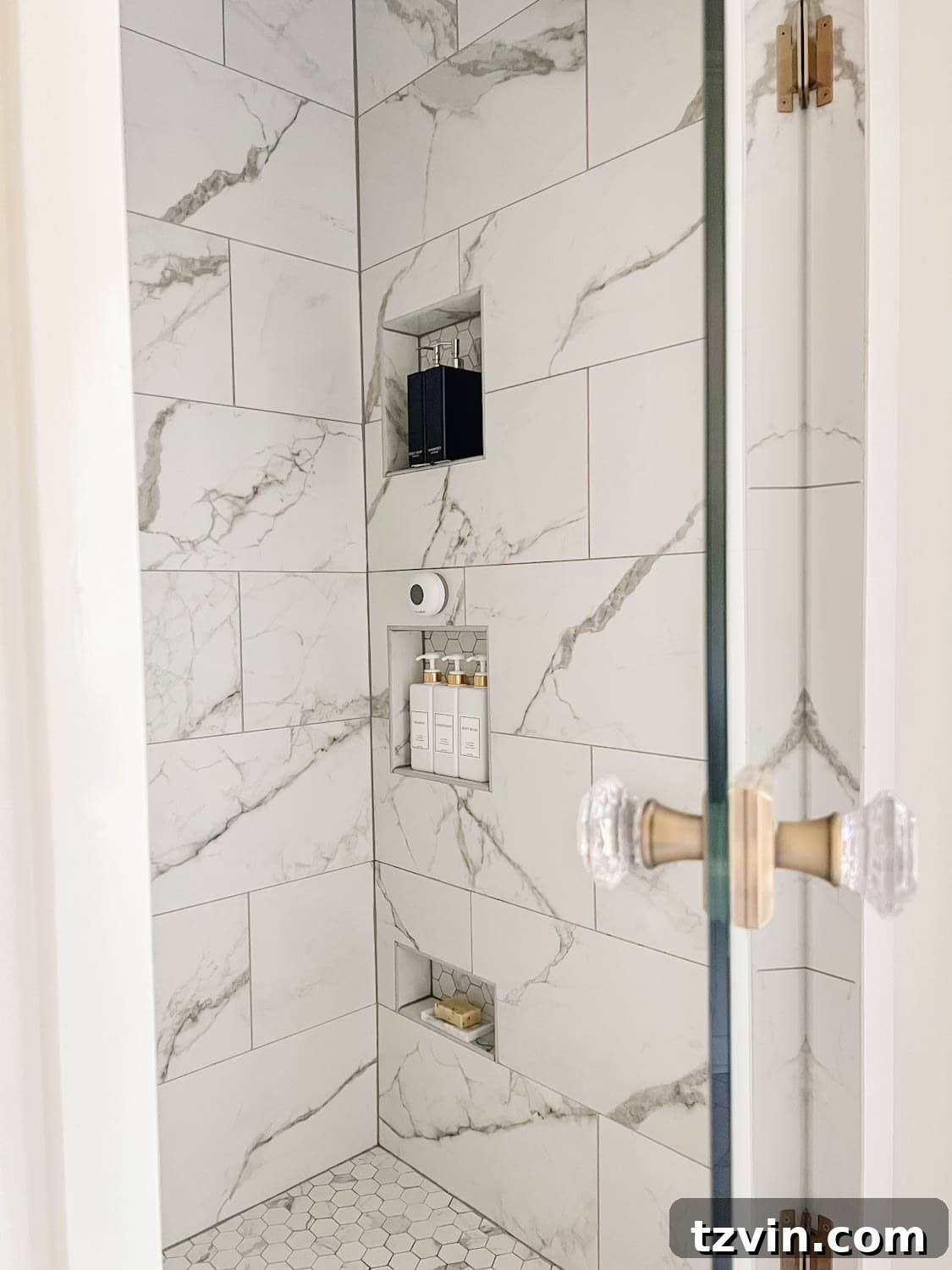15 Stylish Secrets to Hide Household Eyesores 20 organized shower minimalist shampoo bottles