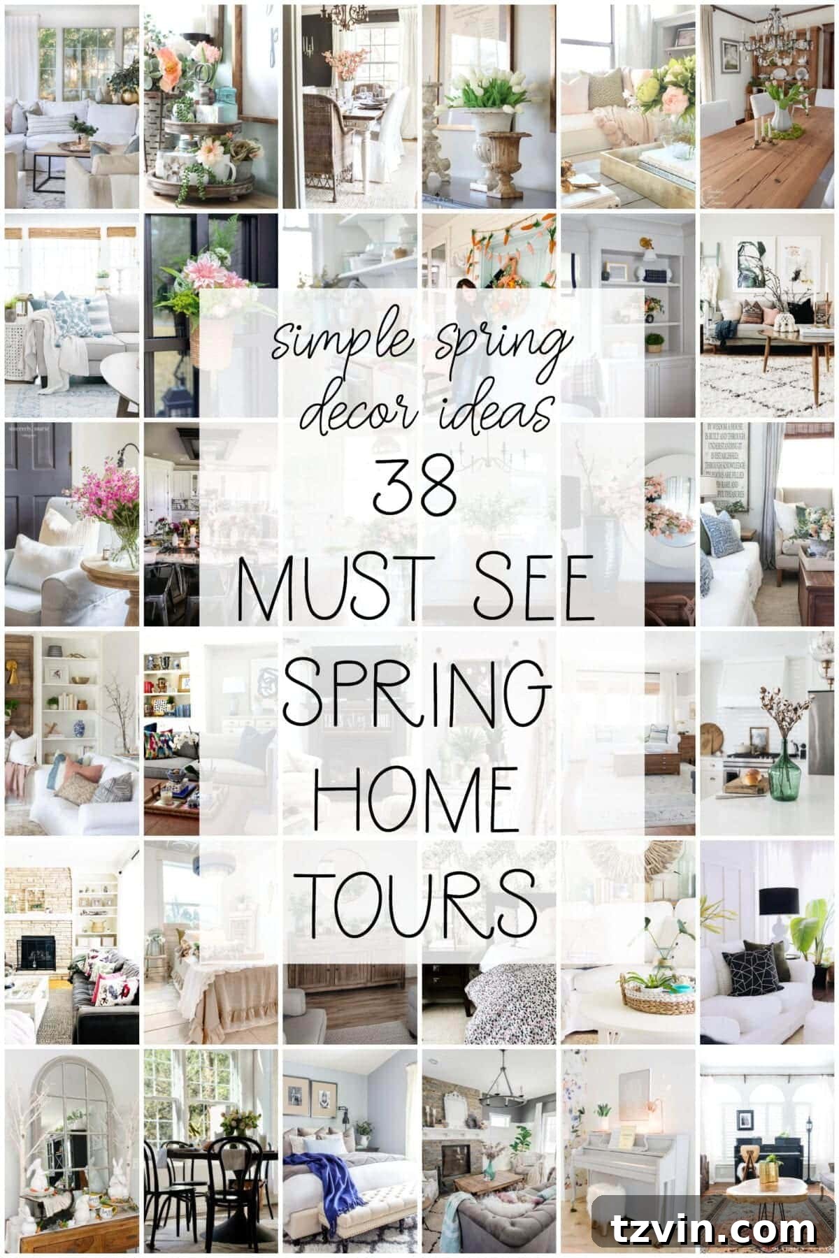 My Spring Oasis: A Home Tour 2 Simple Spring Home Tour showcasing neutral decor with artificial greenery and flowers