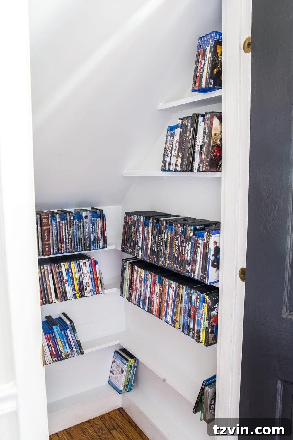 DIY DVD Storage Closet