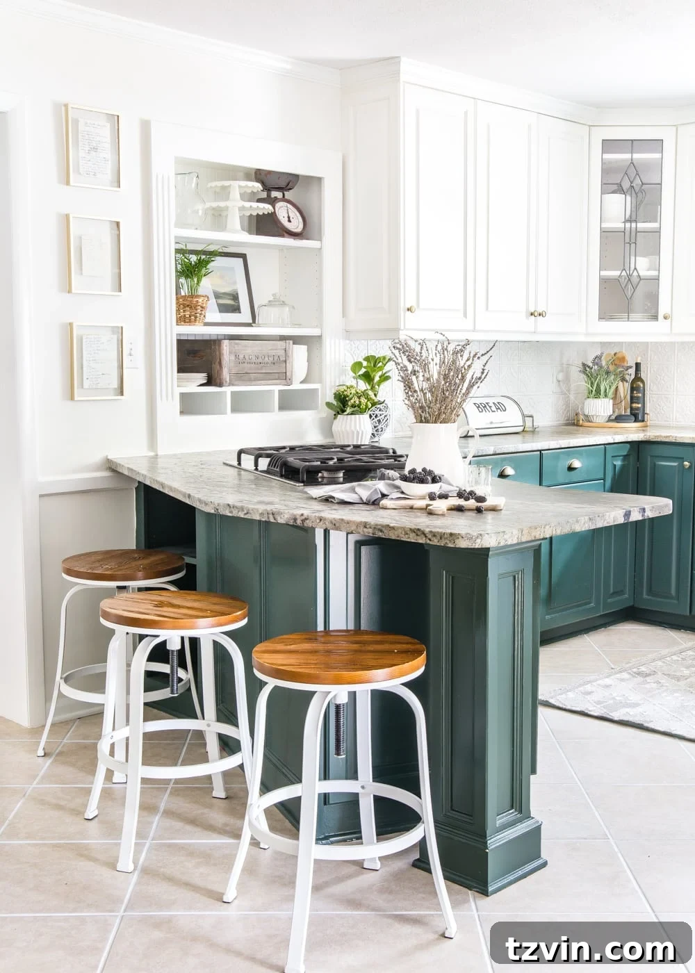 Two Years In: Our Home's Stunning Before and After 16 View of the kitchen with ample natural light, showing the open layout and cohesive color palette.