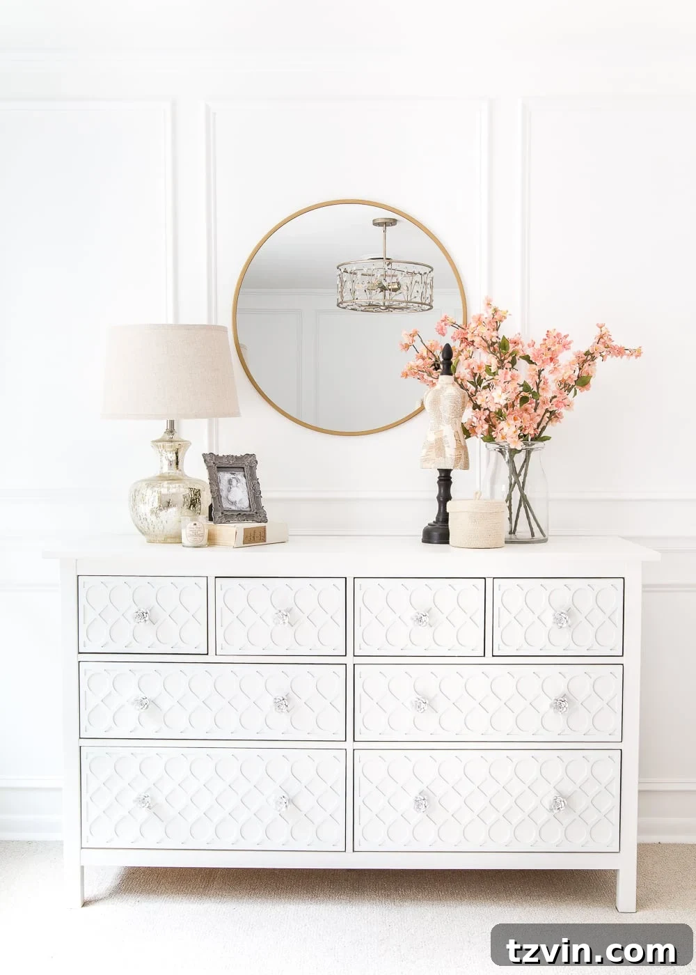 Mastering Paint on IKEA Laminate Furniture 3 Applique IKEA dresser hack with a beautiful painted finish