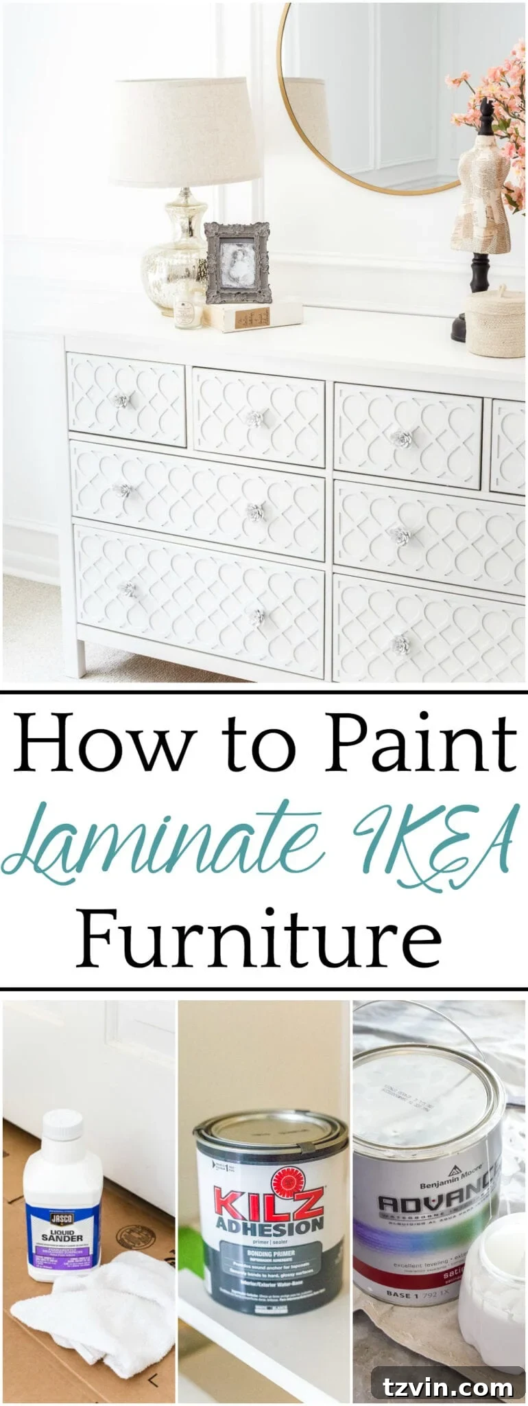Mastering Paint on IKEA Laminate Furniture 10 Pin this guide: How to Paint Laminate IKEA Furniture for a durable finish