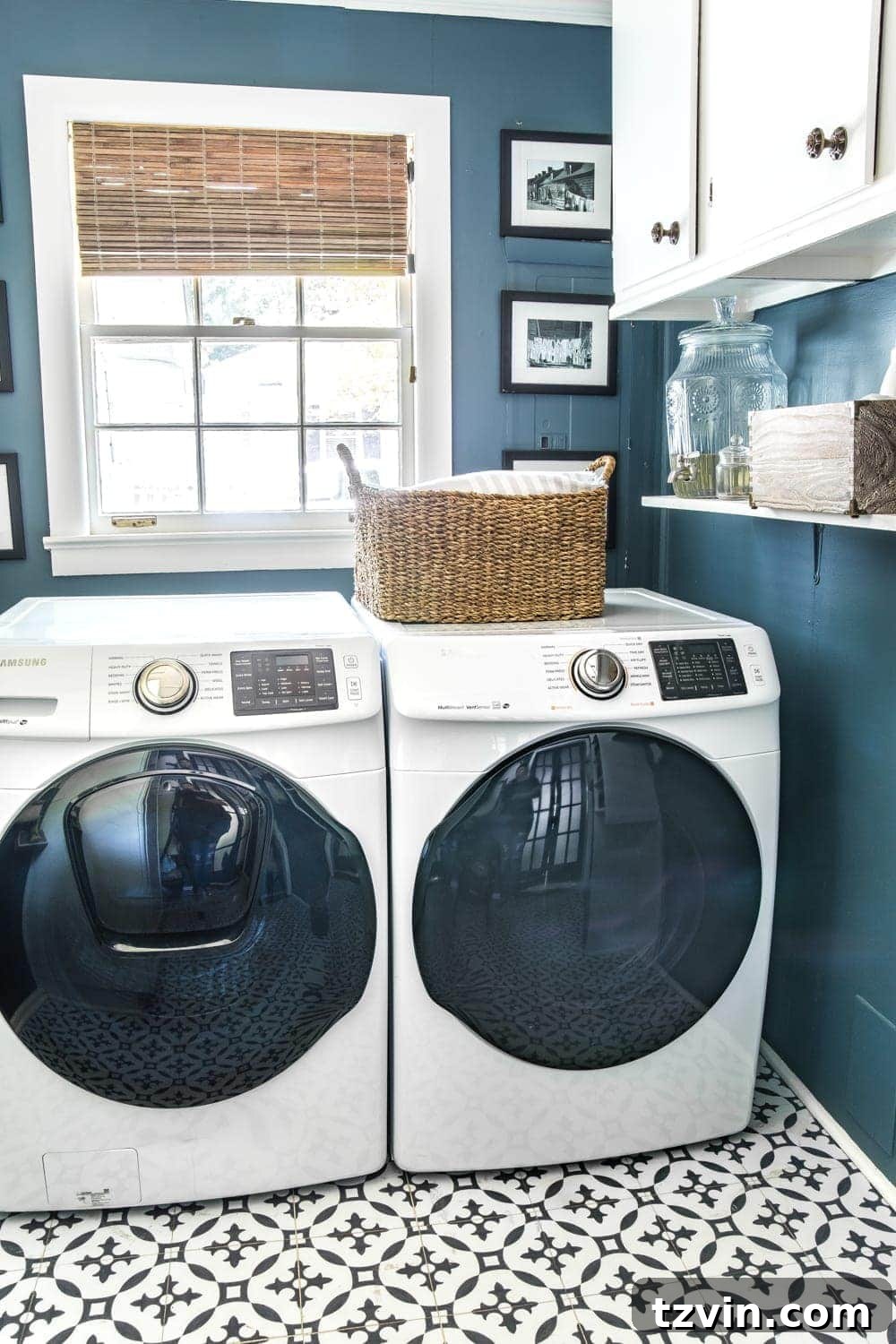 Navigating Washer and Dryer Connections 10 Washing machine in its new, convenient position