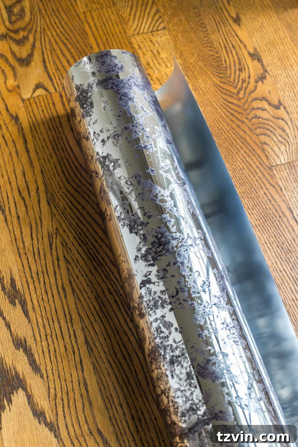 Hacking IKEA Hemnes for Your Pantry 12 Applying antique mirror film to IKEA Hemnes cabinet glass doors