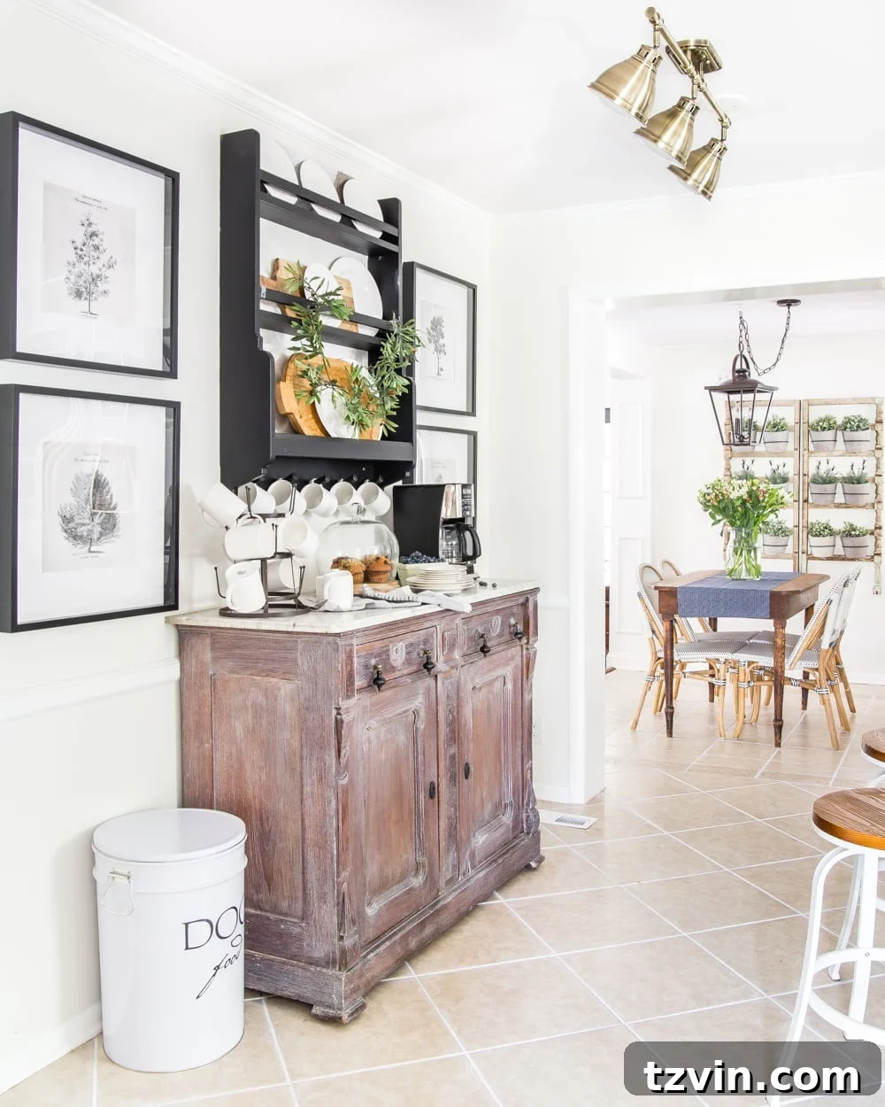 Hacking IKEA Hemnes for Your Pantry 6 Before: Old coffee bar setup with a thrifted buffet