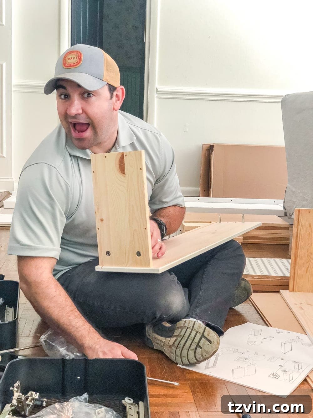 Hacking IKEA Hemnes for Your Pantry 8 Detailed view of IKEA Hemnes cabinet assembly